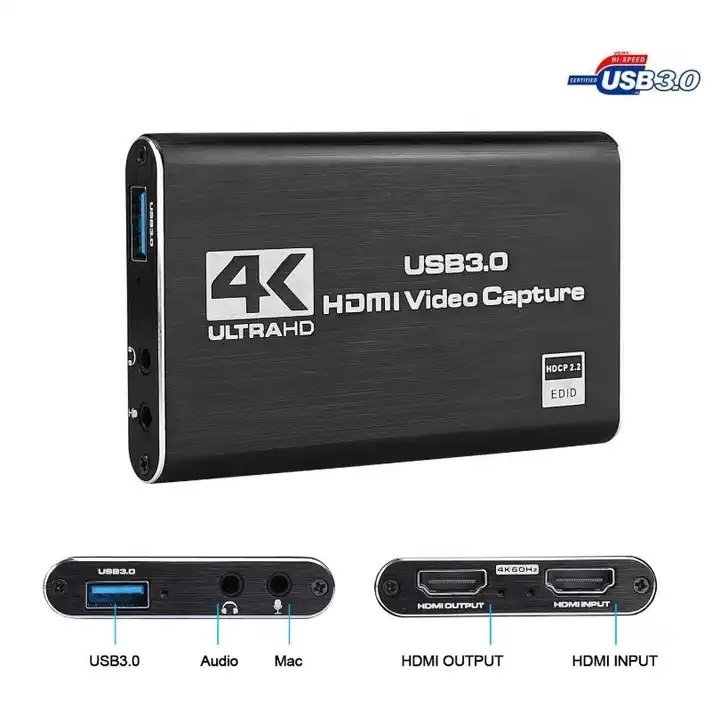 CAPTURADORA DE VIDEO 4K 60Hz HDMI USB3.0 60fps - HARTEC
