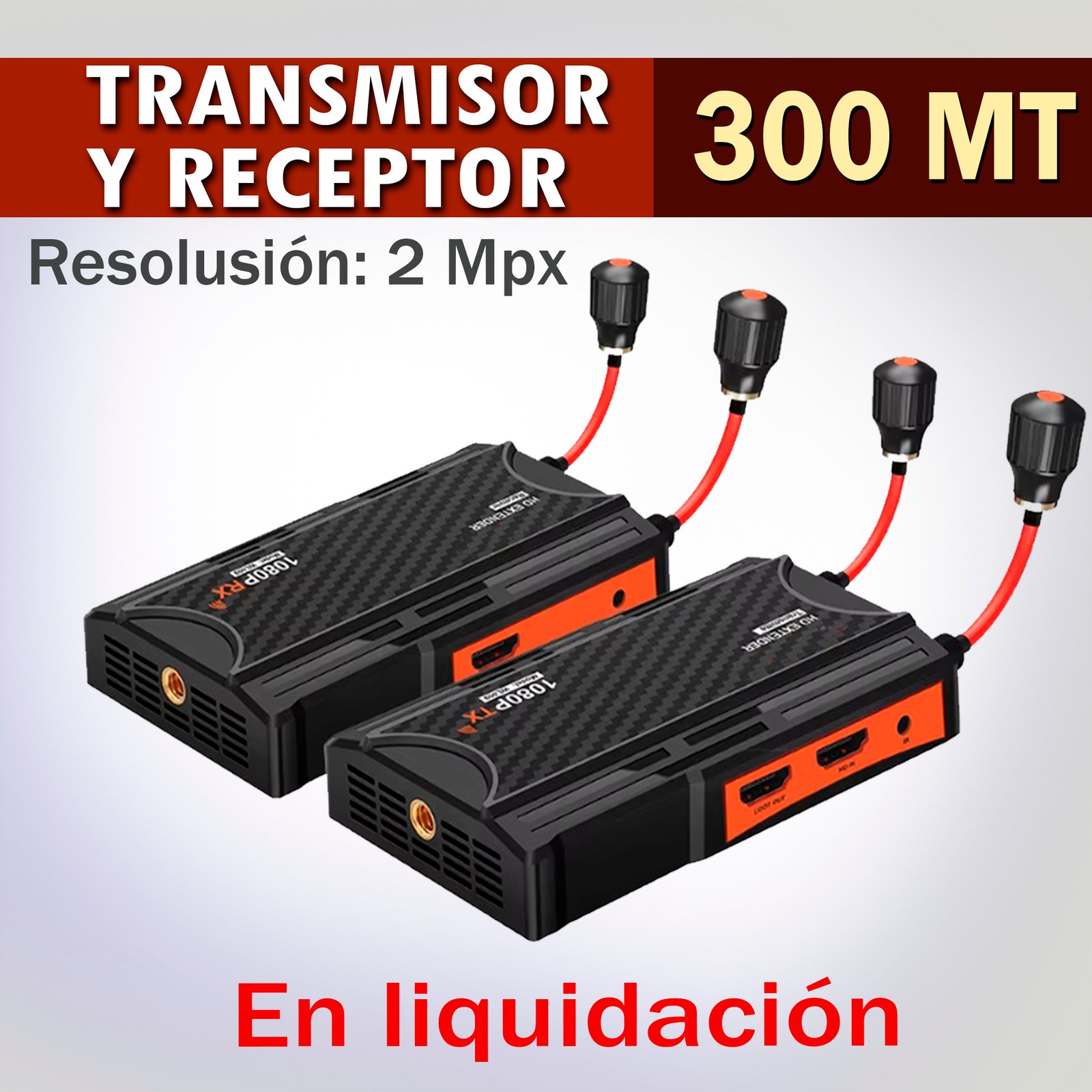 TRANSMISOR Y RECEPTOR HDMI INALÁMBRICO, DE 300 M, 2,4/5,8 GHZ 1080P FULL HD