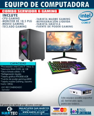 EQUIPO DE COMPUTADORA GAMING -SERVIDOR 6