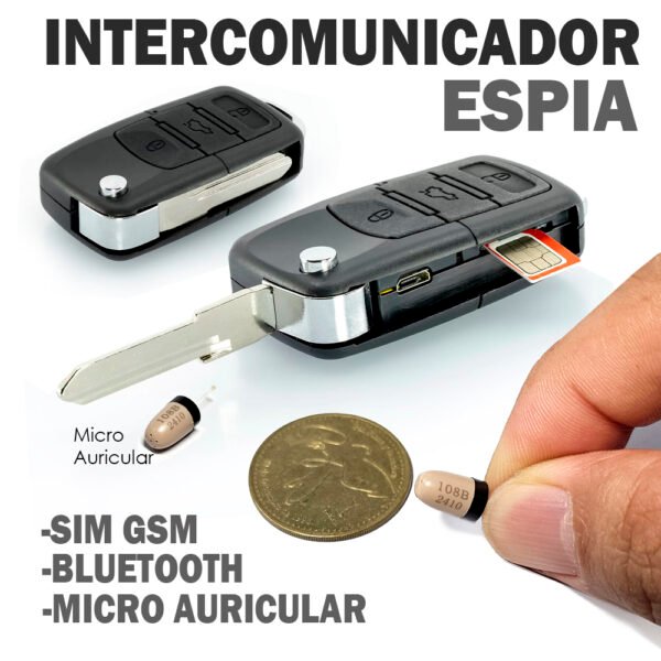 LLAVE DE VEHICULO GSM+ BLUETOOTH CON MICRO AURICULAR