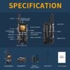 WALKIE-TALKIES DE LARGO ALCANCE, IMPERMEABLE IP67 DE 2W. 10KM GASWEI - Imagen 5