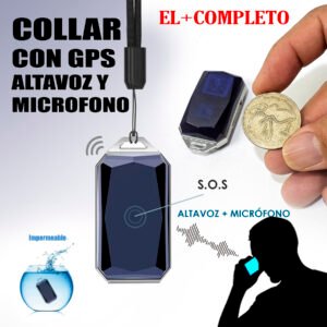 MINI COLLAR GPS CON ALTAVOZ Y MICROFONO