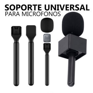 SOPORTE UNIVERSAL DE MANO PARA MICRÓFONOS DE SOLAPA