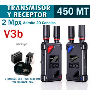 TRANSMISOR Y RECEPTOR HDMI INALÁMBRICO, 450Mt, 1080P, 20 CANALES. V3b