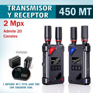 TRANSMISOR Y RECEPTOR HDMI INALÁMBRICO, 450Mt, 1080P, 20 CANALES.