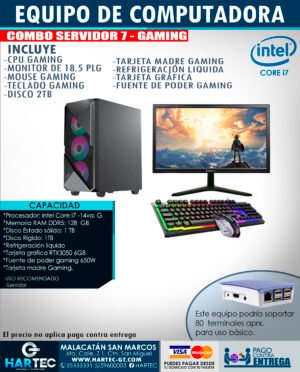 EQUIPO DE COMPUTADORA SERVIDOR 7 GAMING