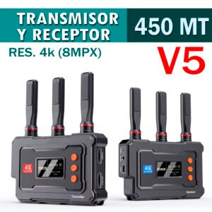 TRANSMISOR Y RECEPTOR HDMI INALÁMBRICO, SALIDA DUAL, 4K, 450MT/1500FT /MULTICANAL -V5
