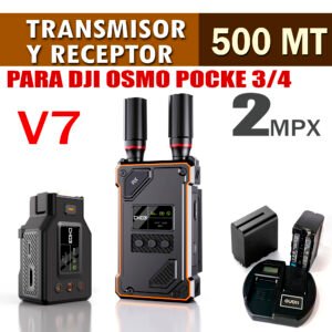 TRANSMISOR Y RECEPTOR DE VIDEO INALÁMBRICO,PARA DJI OSMO POCKET3/4, 4K, 450MT/1500FT /MULTICANAL