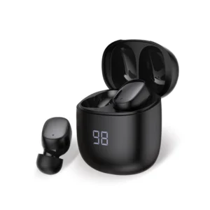 Auriculares inalámbricos estéreo Bluetooth SkeiPods E66 con cancelación de ruido ENC con IA y pantalla LED