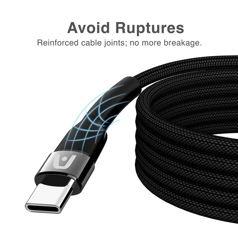 Cable USB-C a USB-C de 100 W, trenzado de nailon Dura Speed, 3 m/10 pies. - Imagen 3