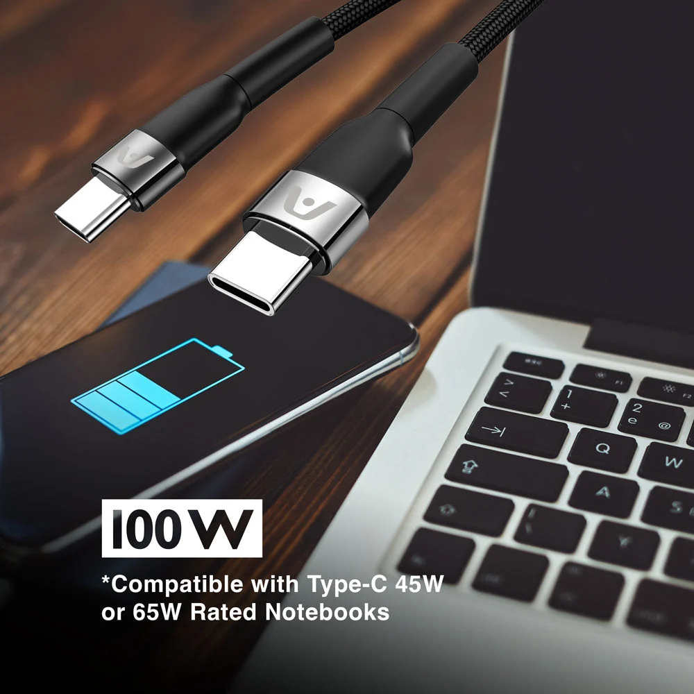 Cable USB-C a USB-C de 100 W, trenzado de nailon Dura Speed, 3 m/10 pies. - Imagen 7