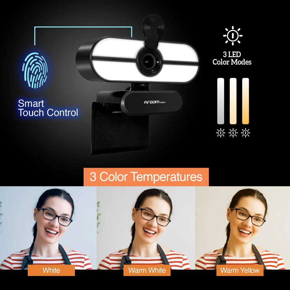 CAMARA WEB 2MPX. CON MIC + LED ARGOM - Imagen 4