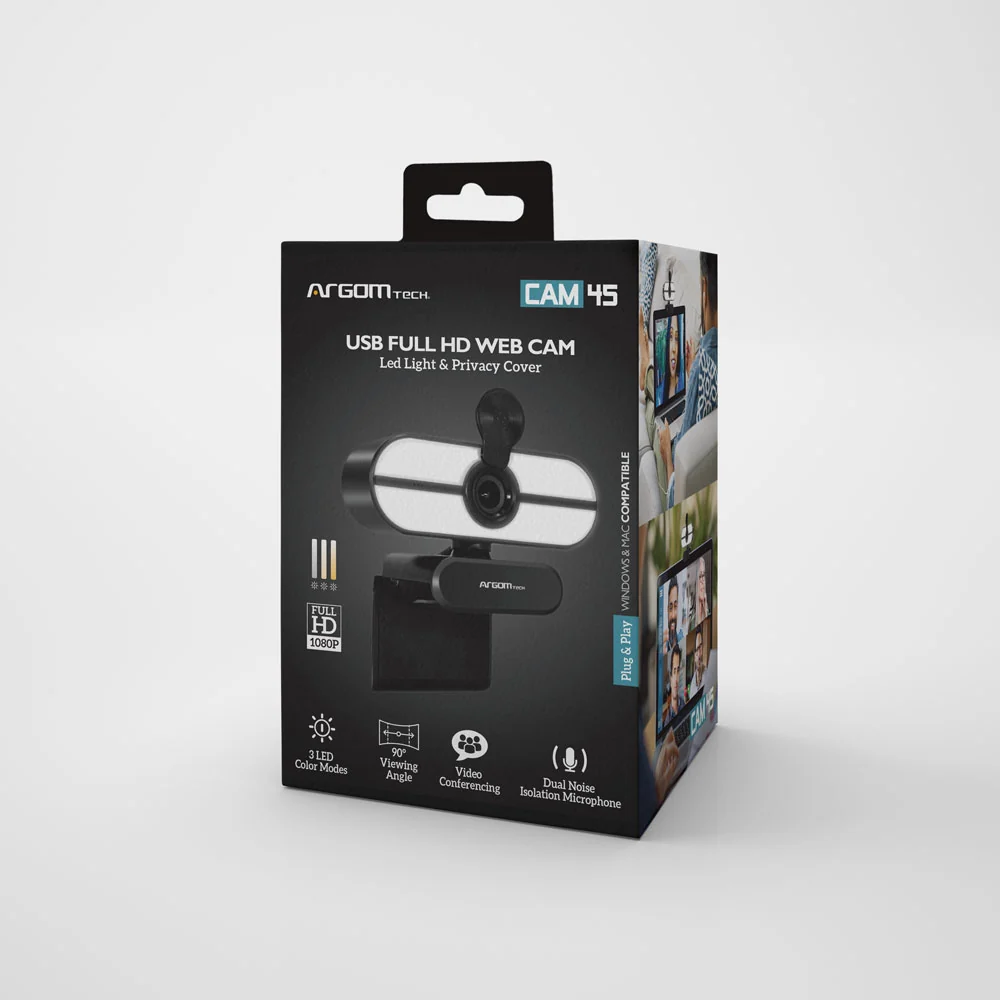 CAMARA WEB 2MPX. CON MIC + LED ARGOM