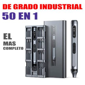 JUEGO DE DESTORNILLADORES ELECTRICOS RECARGABLE 50 EN 1, GRADO INDUSTRIAL