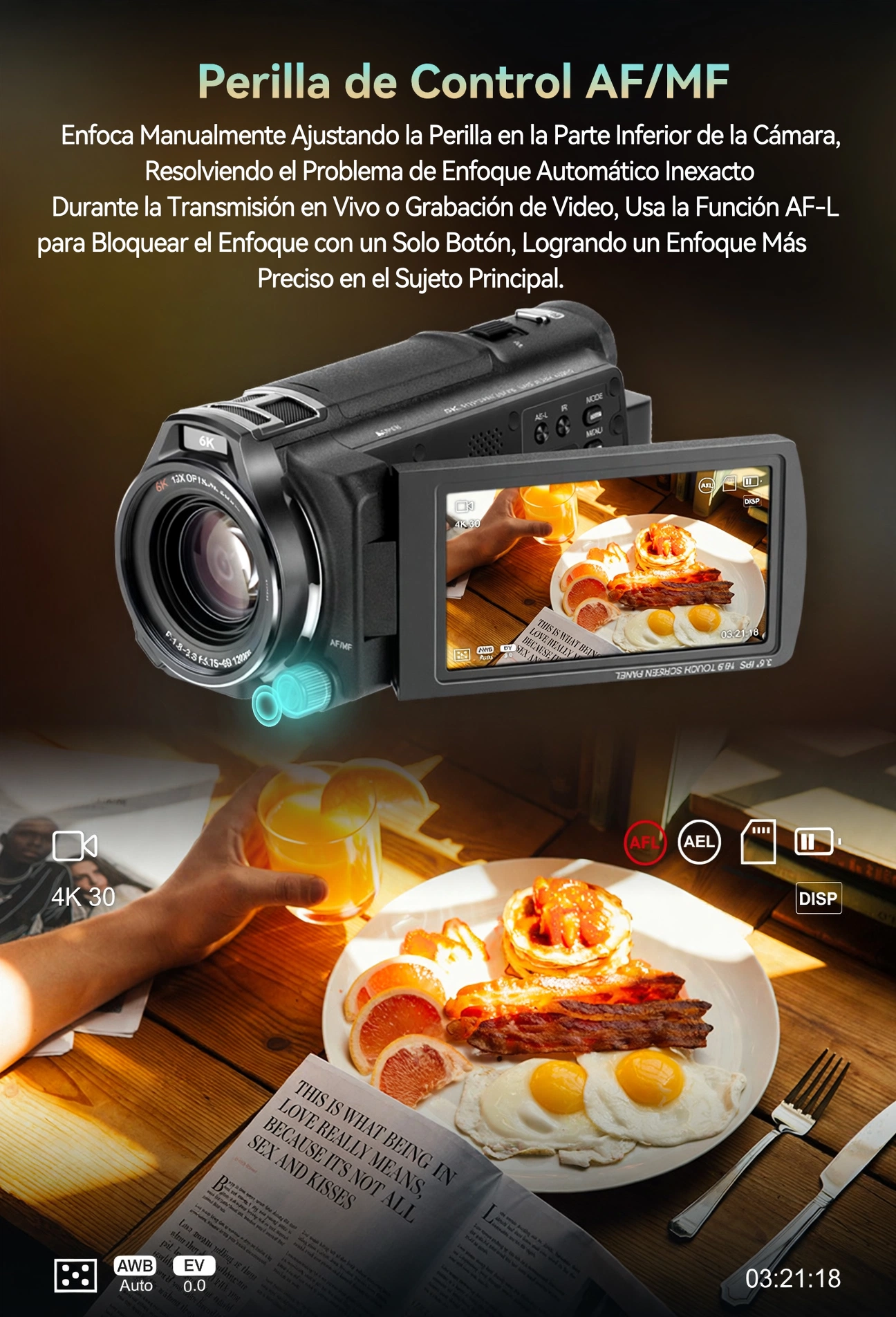 CAMARA DE VIDEO 6K CON ZOOM OPTICO 12X / 40X HÍBRIDA CON VISION INFRAROJO - Imagen 15