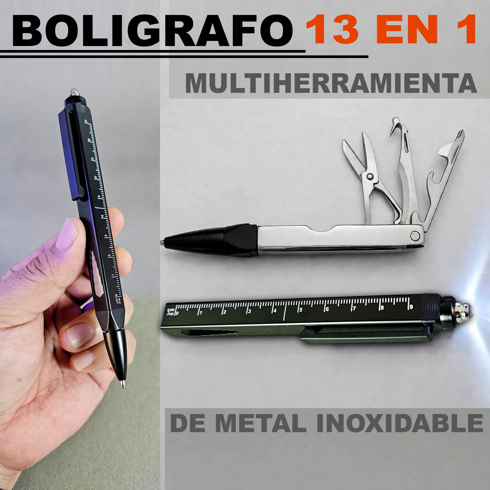 BOLIGRAFO MULTIFUNCIONAL 13 EN 1