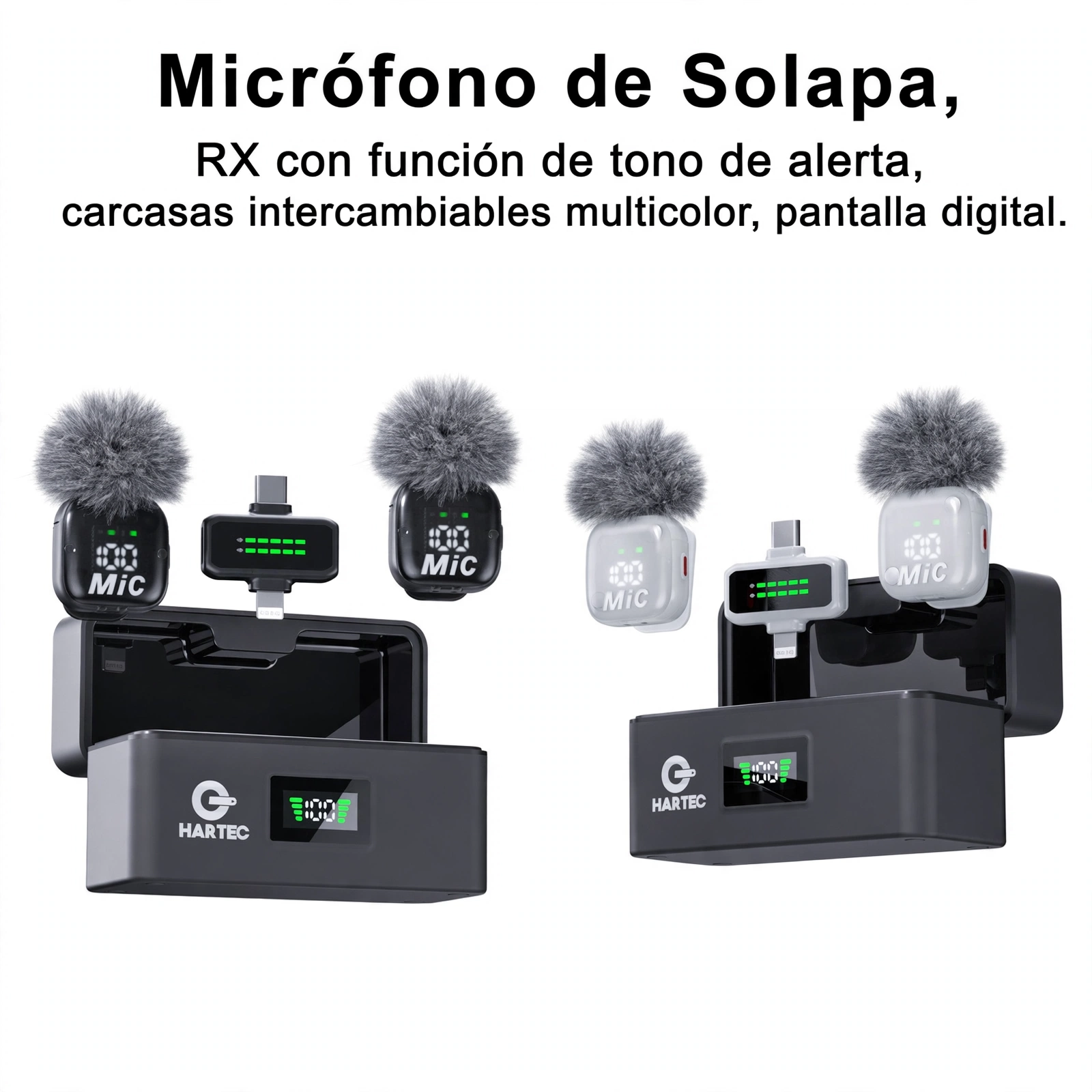MICROFONO DE SOLAPA INALAMBRICO CON IA CON CARCASA INTERCAMBIABLE - Imagen 5